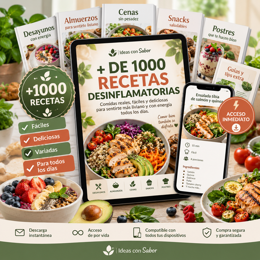 + de 1000 recetas desinflamatorias